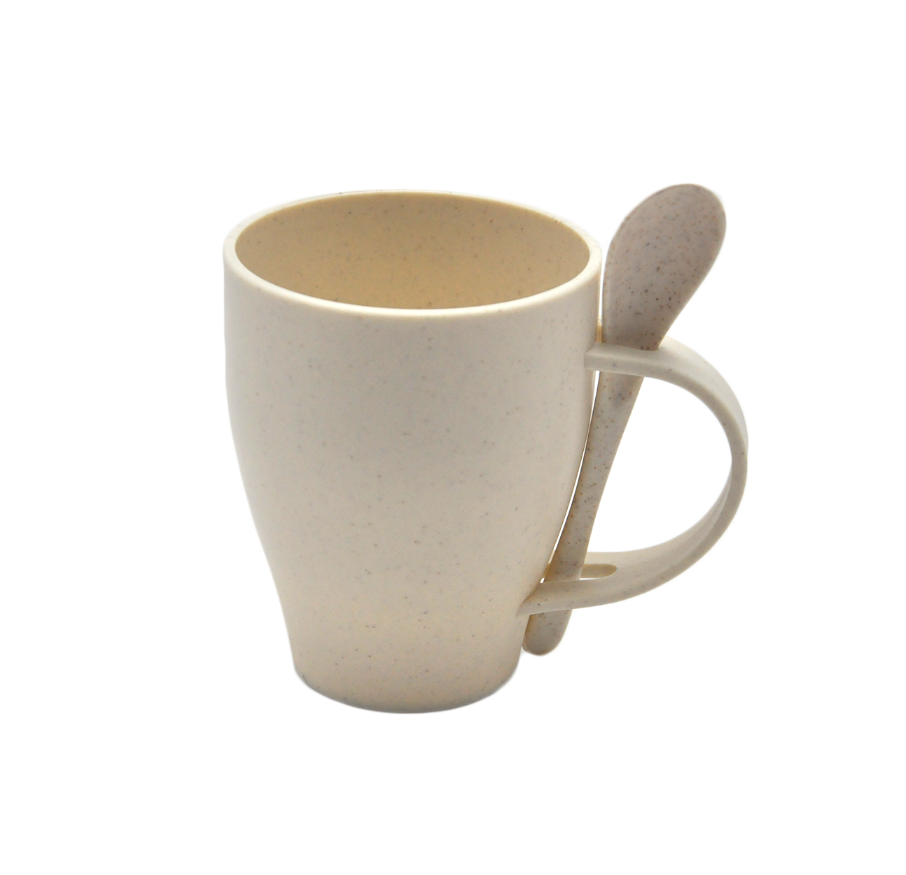wheat fiber mug with spoon 