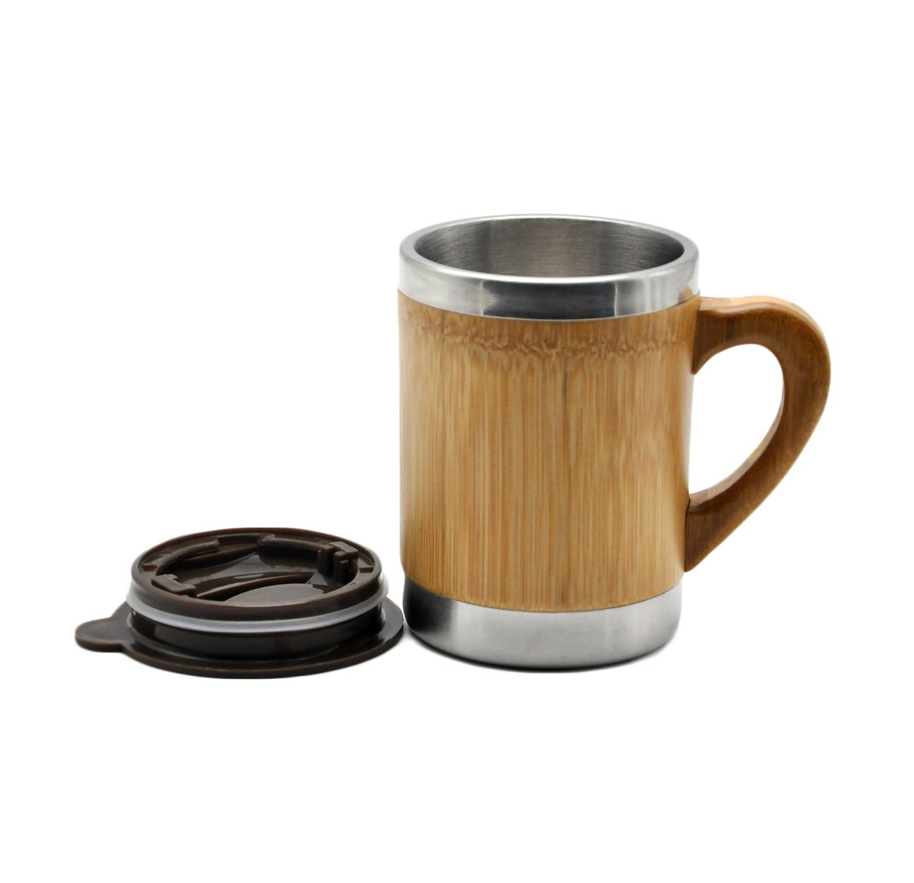 bamboo +stainless steel mug 