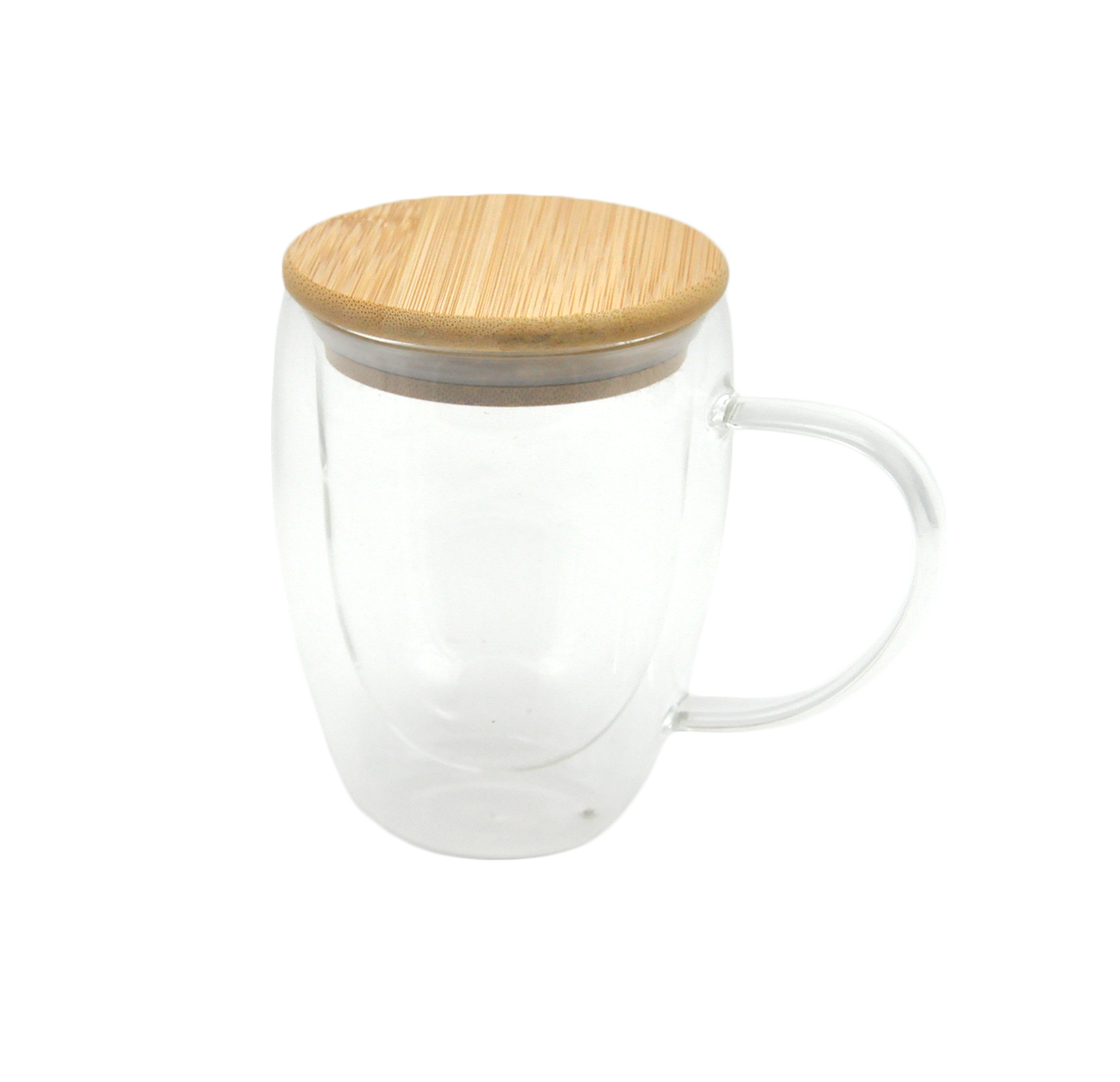 double glass mug 