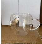 double layer borosilicate glass cup 