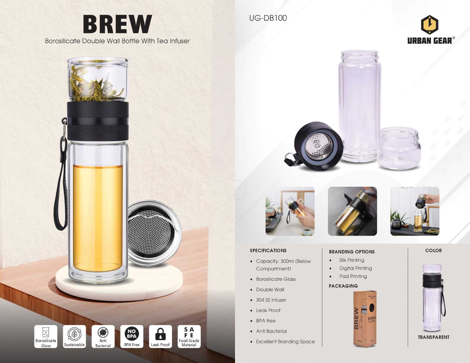 glass bottle with cup 