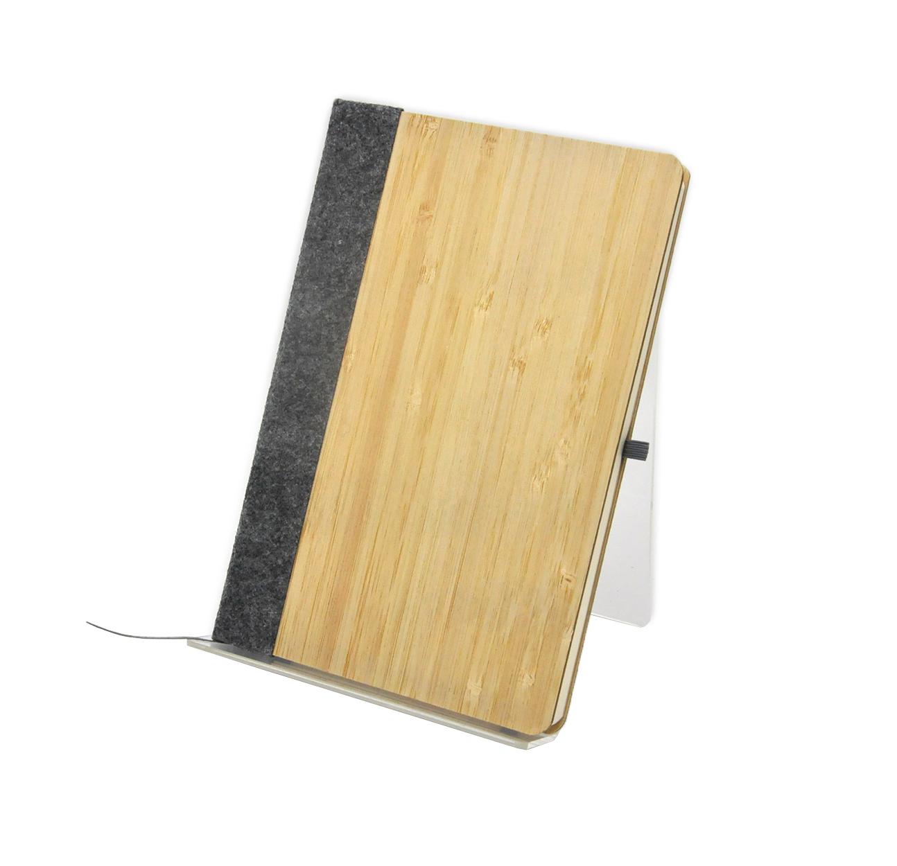 bamboo +felt notebook 