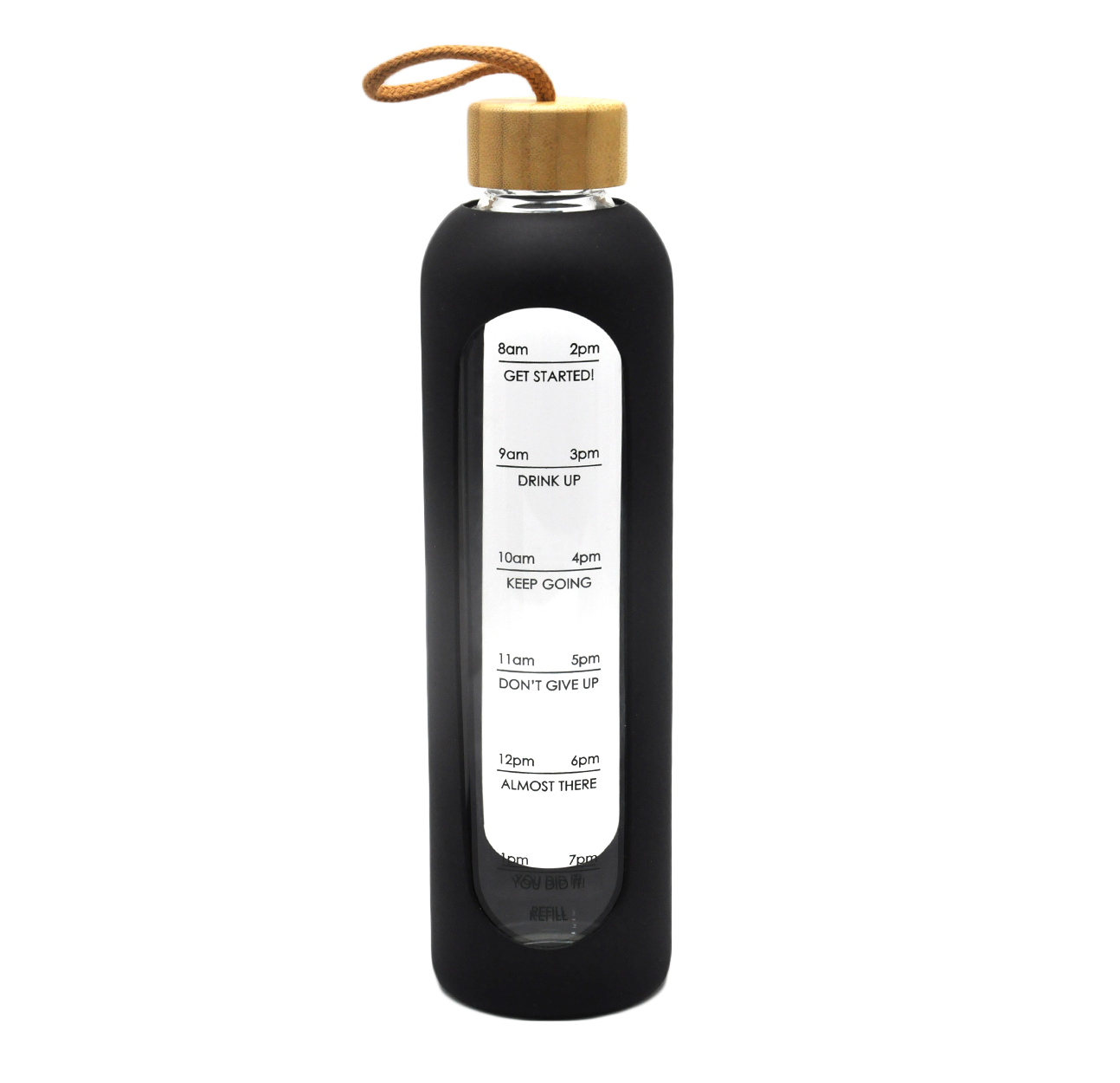 glass bottle with silicone sleeve 