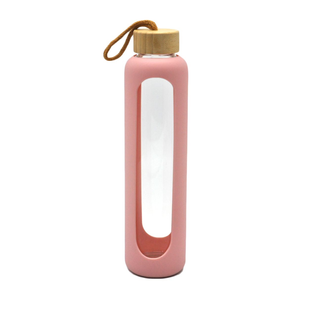 glass bottle with silicone sleeve 