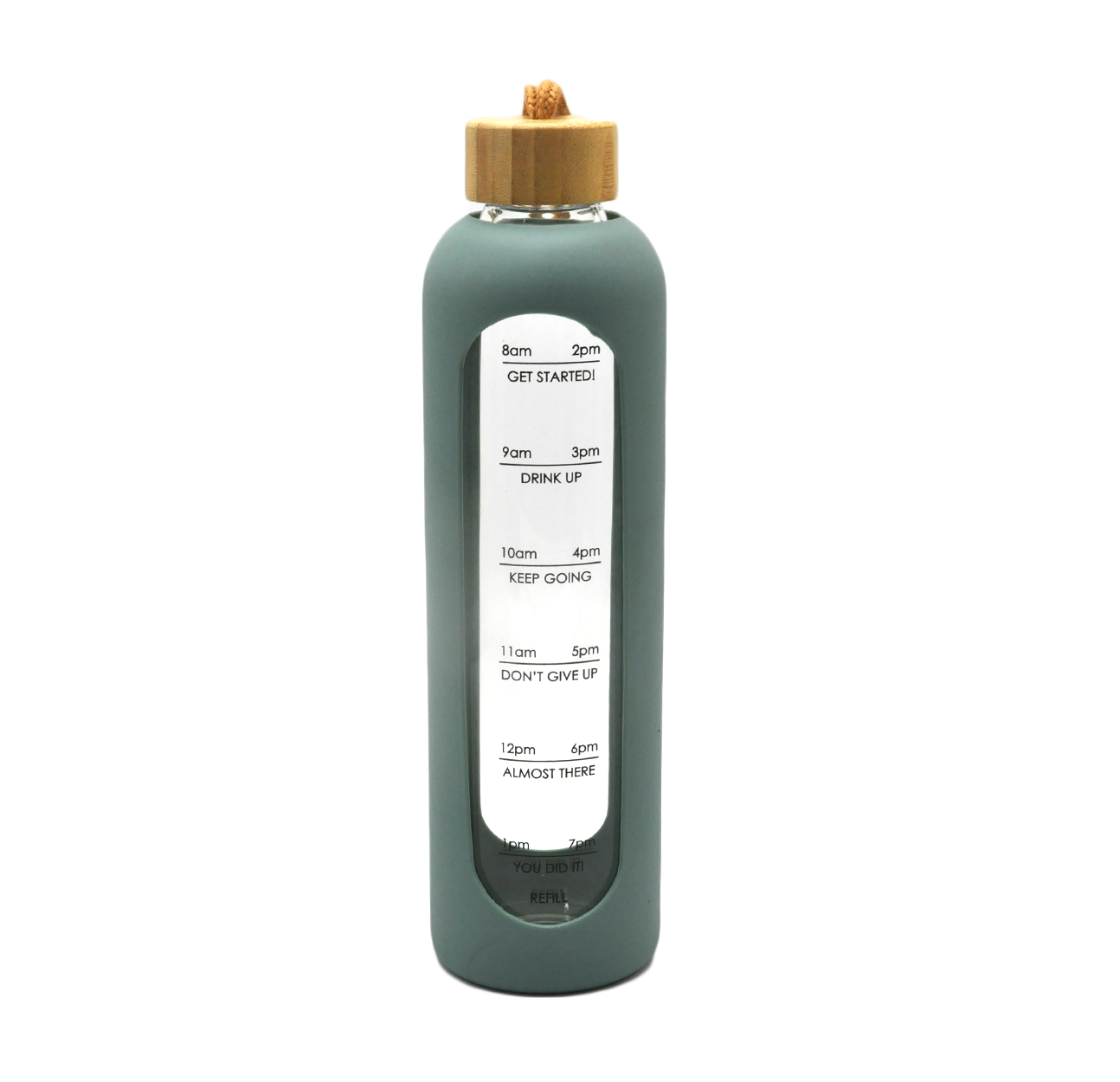 glass bottle with silicone sleeve 