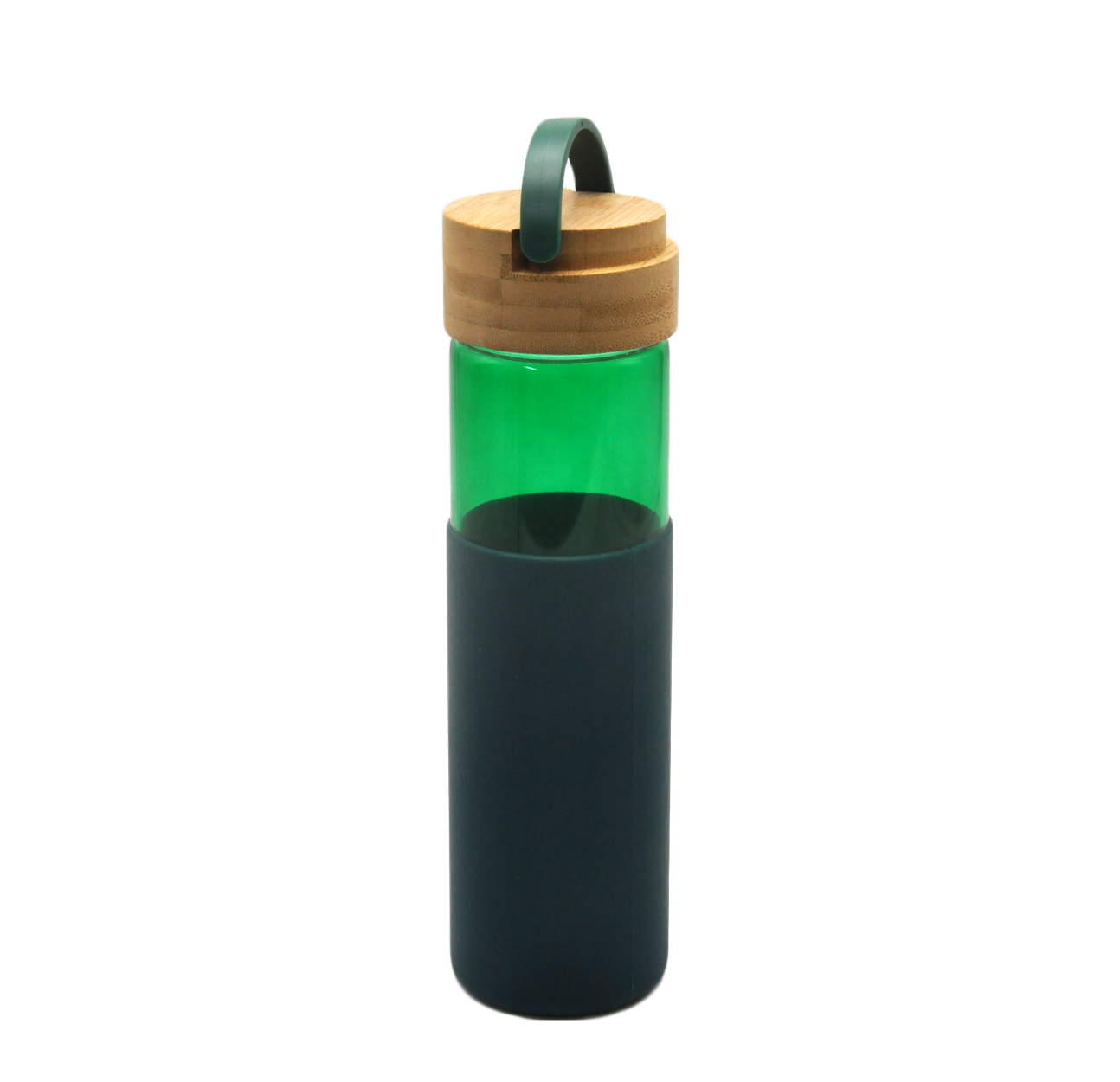 glass bottle with silicone sleeve 