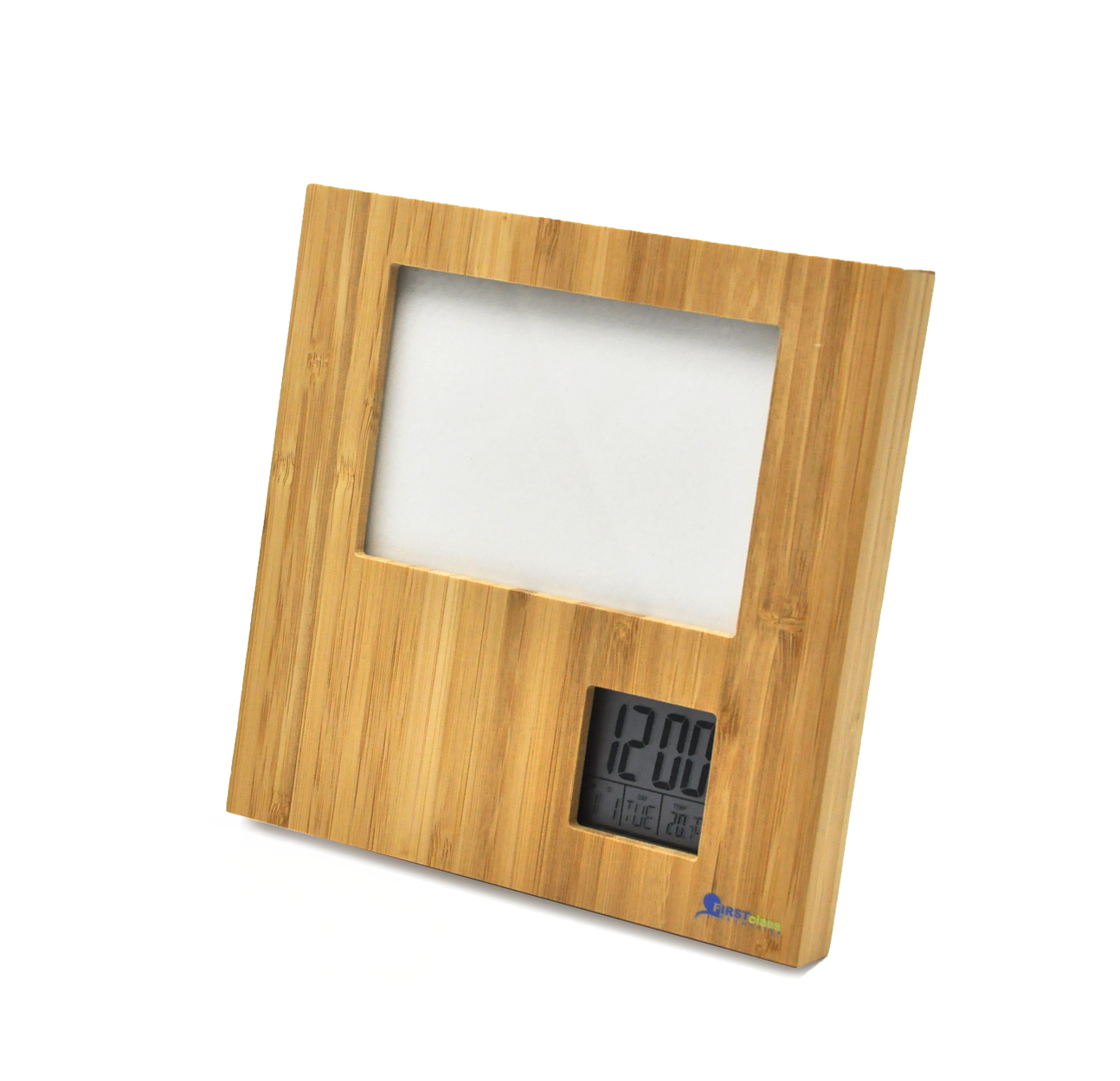 phone frame with digital clock