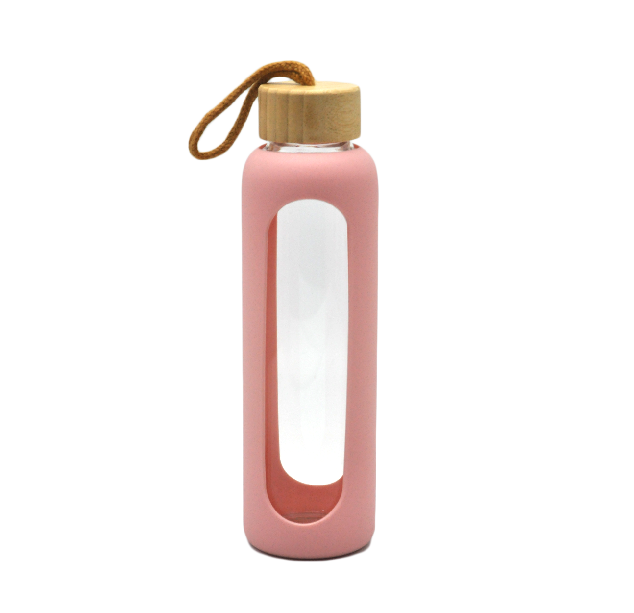 glass bottle with silicone sleeve 
