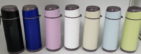 glass bottle with plastic cover 